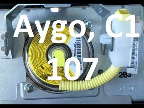 How to disconnect airbag connector Aygo, Peugeot 107, Citroen C1