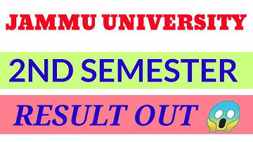 2nd semester result out jammuuniversity