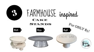 DIY Cake Stands | Dollar Tree Cakes Stands | $5 Turned Into 3 Cake Stands
