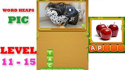 Word Heaps: Pic Puzzle Level 11 - 15 | All Answers | Walkthrough
