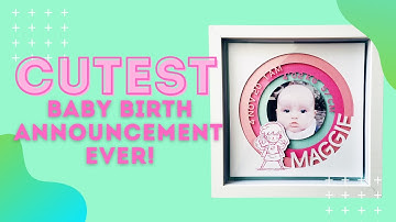 DIY Baby Birth Announcement with Cricut Machine and Cardstock