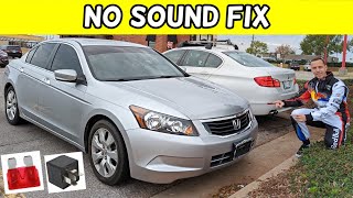 HONDA ACCORD NO SOUND FROM RADIO, NO SOUND FROM SPEAKERS 2008 2009 2010 2011 2012