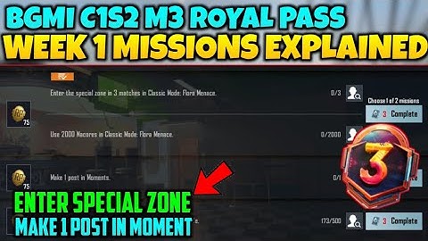 Bgmi M3 Royal Pass Week 1 Mission Explained | Bgmi Mission | Bgmi C1S2 Week 1 Mission Explained