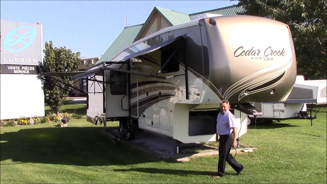 fifth wheel Cedar Creek 34RL video YouTube