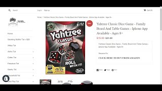 Yahtzee Classic Dice Game   Family Board And Table Games