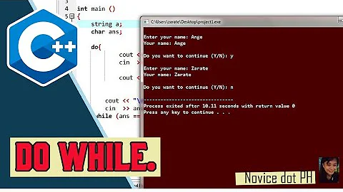C++ Do while || Do you want to continue ? || Novice dot PH