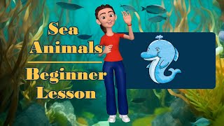 Sea Animals | Beginner English | Bilingual Bear Video | PDF Download Worksheet Sea Animals | Beginner English | Bilingual Bear Video | PDF Download Worksheet