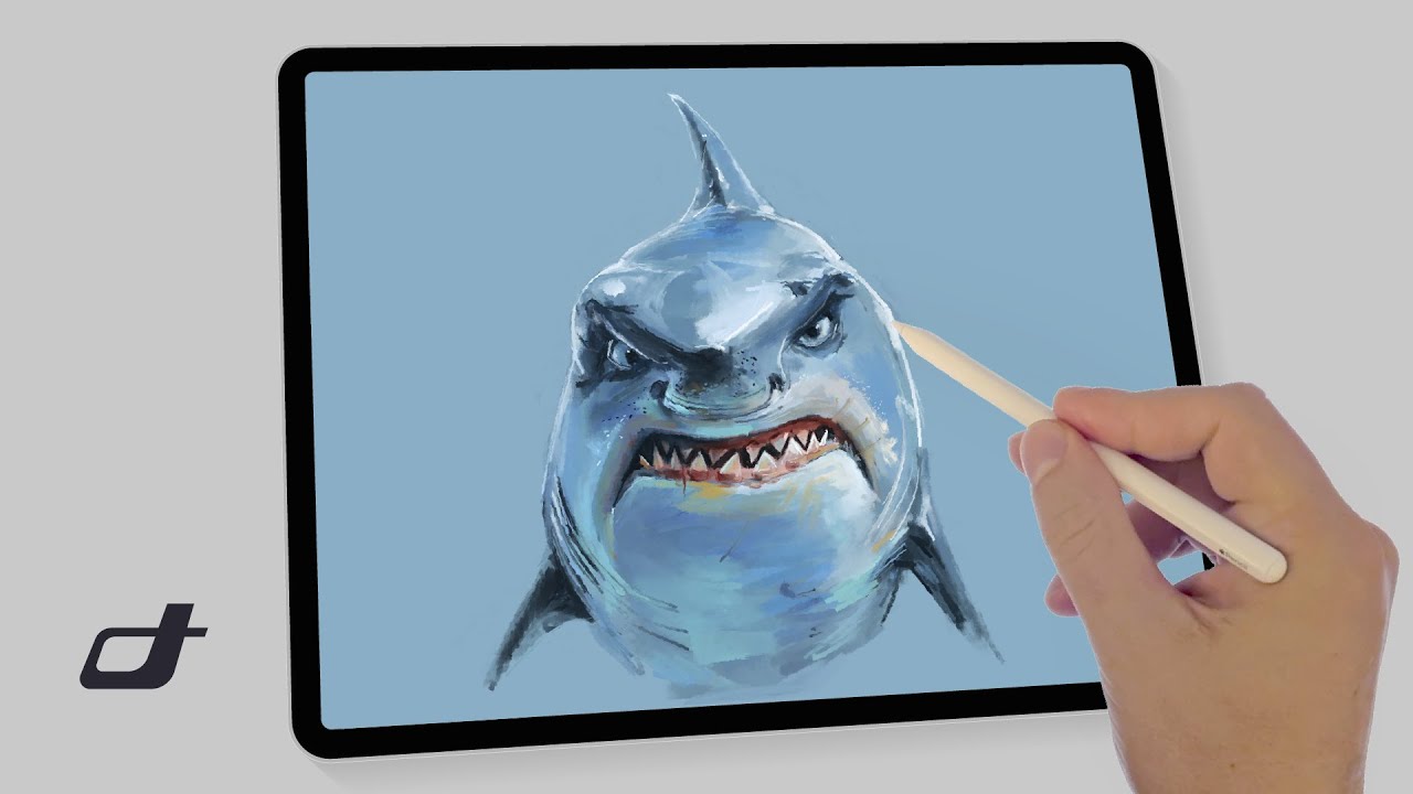 Painting a Shark – Digital Art in Procreate - YouTube