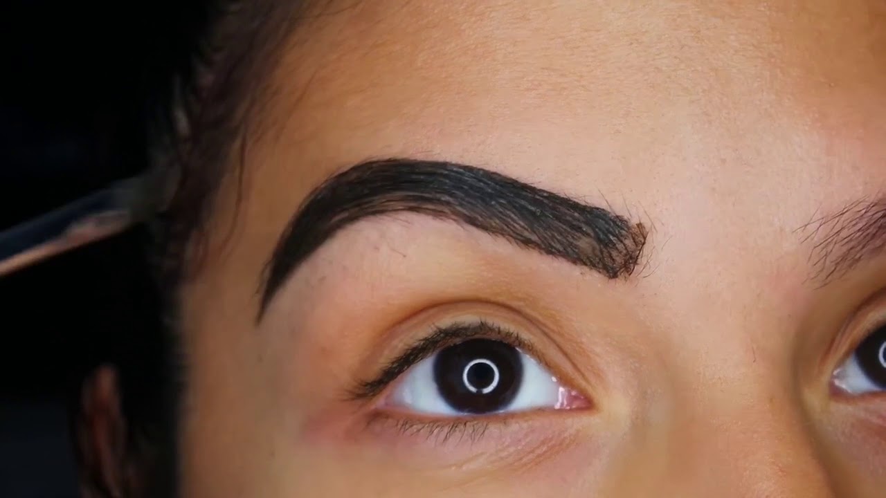 Light brown at home eyebrow tint - YouTube