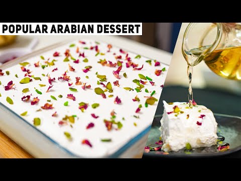 Layali Lübnan - Popular Arabian Dessert | Semolina Pudding | Easy & Quick Dessert without Oven - Desi Cooking Recipes