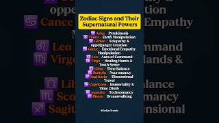 Zodiac Sign And Their Supernatural Powers #zodiac #zodiacsigns #astrology #horoscope #tarot