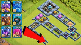 Trap Maze vs 100 Troops! Most Satisfying Battle Ever | Clash of Clans