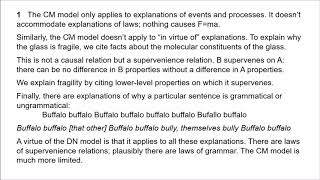 Scientific Explanation 4 - Objections to the CM Model