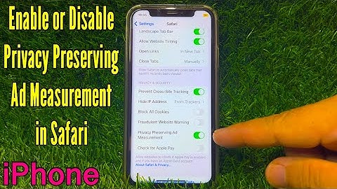 How to Enable or Disable Privacy Preserving Ad Measurement in Safari on iPhone X
