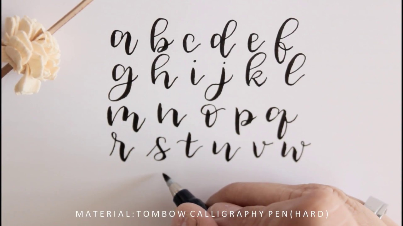 handlettering for beginners - how to write with Tombow brush pen