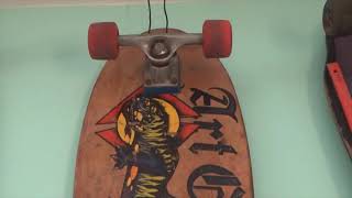 FREERIDE Surf/Skate shop in Gainesville, FL. Some cool OG Old-School skateboards on display