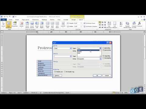 Video: Kako Sortirati Tabelu