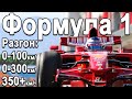 Реальная Динамика Формулы 1: Разгон 0-100, 0-300, Максимальная скорость Формулы 1!