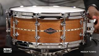 Craviotto 14x5.5 Custom Shop Mahogany Snare Drum with Maple Inlay