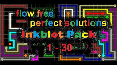 Flow Free - Inkblot Pack - Perfect Solutions for levels 1 - 30