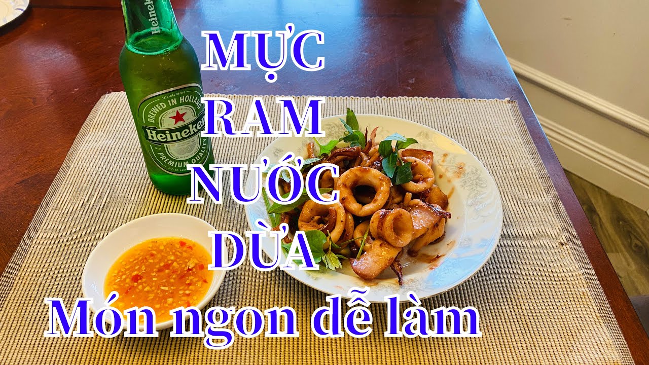 MỰC RAM NƯỚC DỪA - Mồi bén cho các ông nhậu - Mình ăn ké! #90 # ...