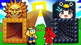 Samet ve Tuna: Gugu Gaga Penguin vs Sunman Tünel Yarışı !! - Minecraft