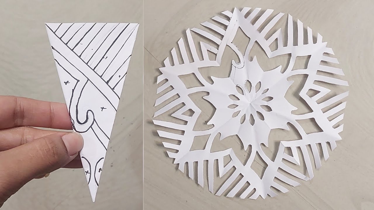 How to make easy and beautiful snowflakes ❄️♥️ 