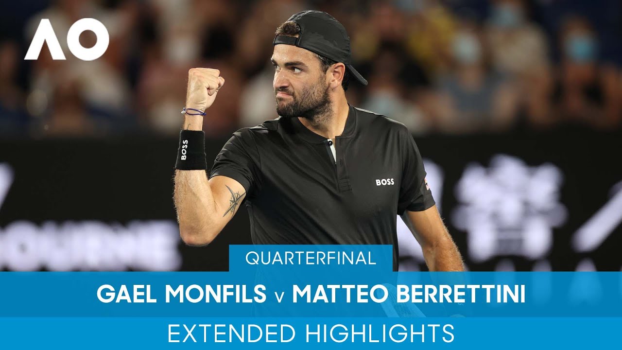 Gael Monfils v Matteo Berrettini Extended Highlights (QF) Australian Open 2022