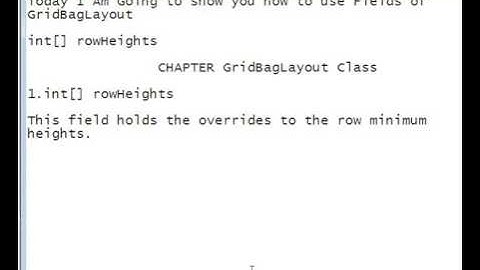 Java Programming Tutorial -GridBagLayout-4- int[] rowHeights