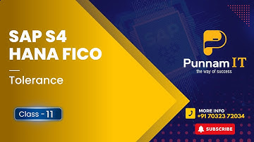 SAP S4 HANA FICO CLASS 11 || SAP S4 HANA Tolerance
