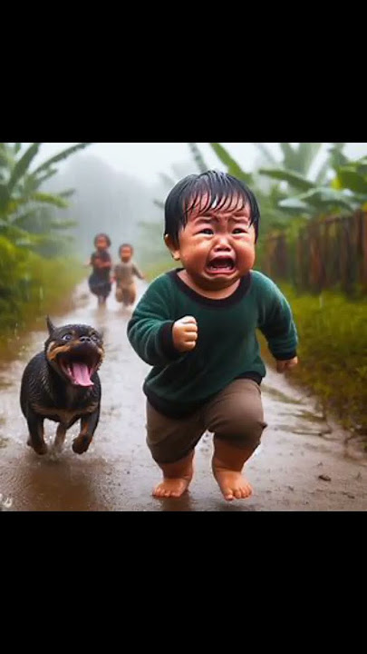 dikejar anjing menangis sambil lari 🐕 😭#funnyvideo #shortvideo #anjing #ai