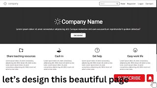 Let's design this beautiful responsive landing page