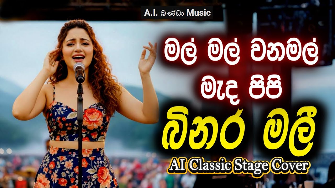 මල් මල් වනමල් මැද පිපි බිනර මලී - AI Classic Stage Cover by AI Banda Music