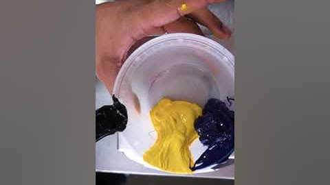 Mixing custom plastisol ink color for the first time.