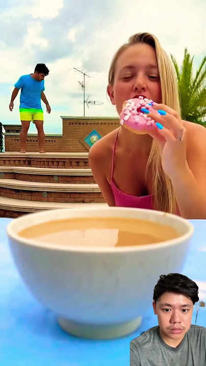 Drinking coffee milk #coffee #food #funny #milk #donuts #donut #planetaquarium