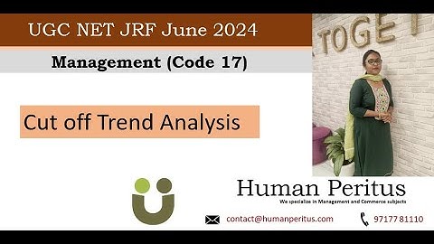 UGC NET June 2024 Management Cut Off  I UGC NET Cut Off New Trend I Human Peritus