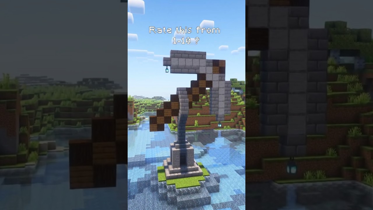 Minecraft Easy Pickaxe Statue⛏️🗽