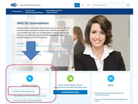 Registrierung eAMS-Konto für Unternehmen