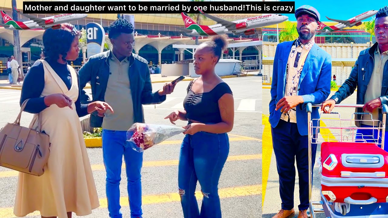 Mother and daughter waiting to receive their husband from abroad( dating one man)✈️.Dunia kwisha😭