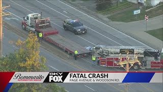 Crews responding to fatal crash on Page and Woodson lanes closed