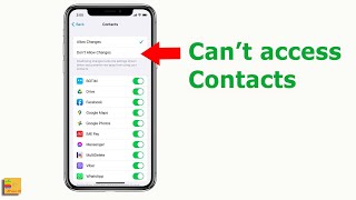 New apps can't access contacts on iPhone | Apps not showing in Contact list iPhone | How to fix screenshot 2