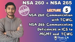 CAP II | Audit and Assurance | Lecture 5 | NSA 260 & NSA 265