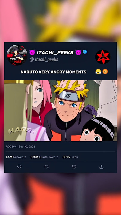 NARUTO VERY ANGRY MOMENTS ☠️ #naruto #itachi #kakashi #sasuke #anime #narutoedit #shorts