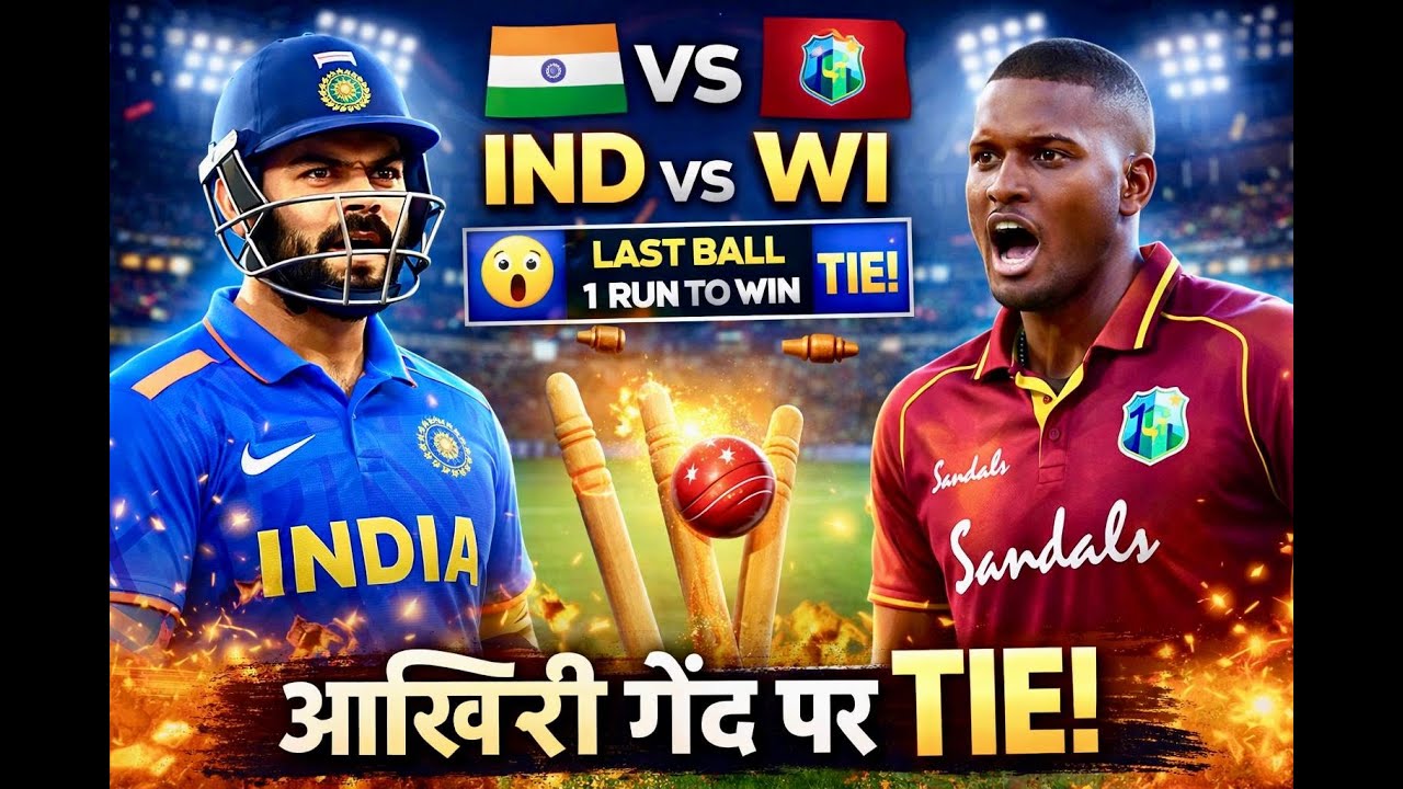 IND vs WI | 5 Overs Thriller Ends in a TIE! WCC3 Hindi Gameplay