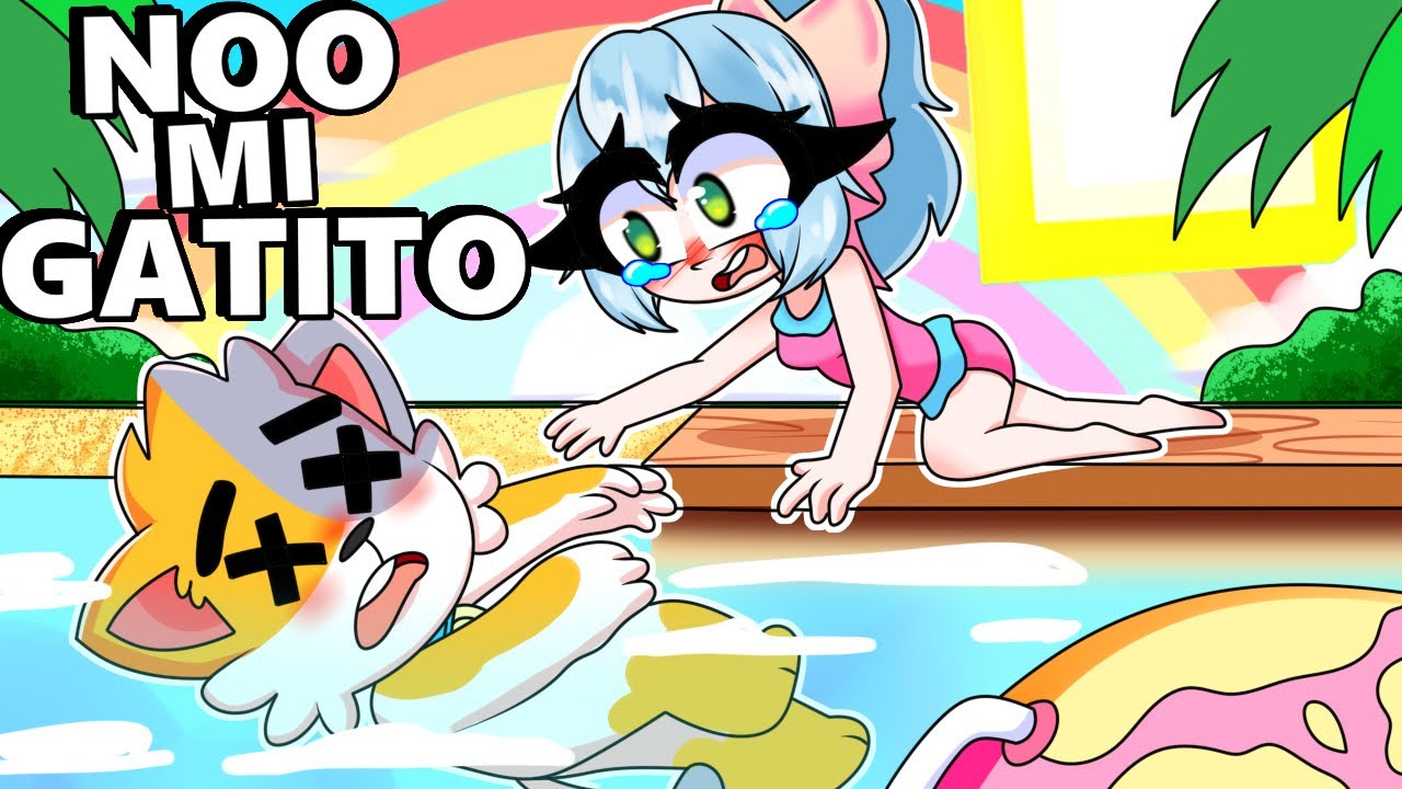 ¡LE ENSEÑO A NADAR A MI GATITO Y TERMINA MAL! 😱😭 ¿SE AHOGA? 💔 SRTACATANA ROBLOX ROLEPLAY
