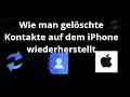 Wie man gelöschte Kontakte auf dem iPhone wiederherstellt Schritt für Schritt