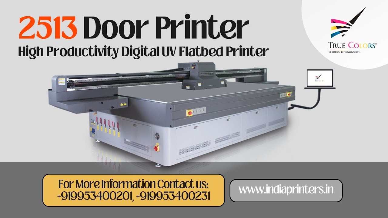Door Printing Machine... True 2513 Door Printer truecolor doorprinter uvprinting uv YouTube