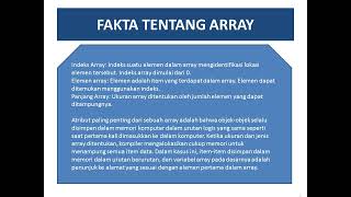 mengenal apa itu array