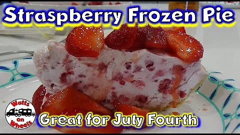 Straspberry Frozen Pie / July 4th Pie // Frozen Strawberry Pie Recipe // Frozen Raspberry Pie Recipe