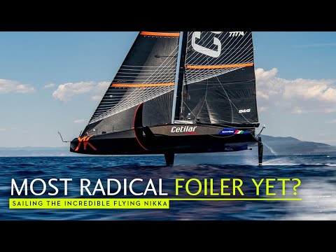 ⁣Maxi slayer? Exclusive first sail on the radical 60ft foiler Flying Nikka